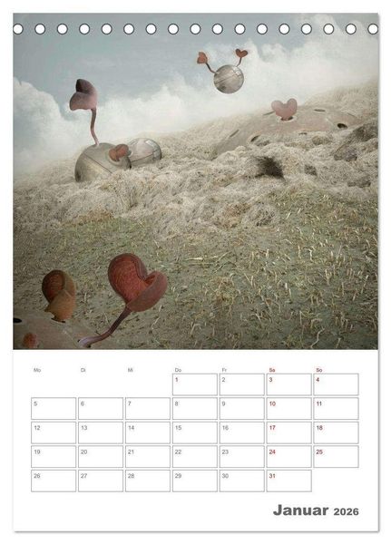 Produktbild: Surrealistische Reisen (Tischkalender 2026 DIN A5 hoch), CALVENDO Monatskalender
