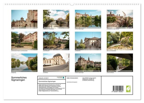 Produktbild: Sommerliches Sigmaringen (hochwertiger Premium Wandkalender 2027 DIN A2 quer), Kunstdruck in Hochglanz