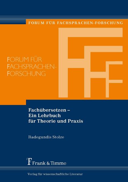 Produktbild: Fach&uuml;bersetzen - Ein Lehrbuch f&uuml;r Theorie und Praxis