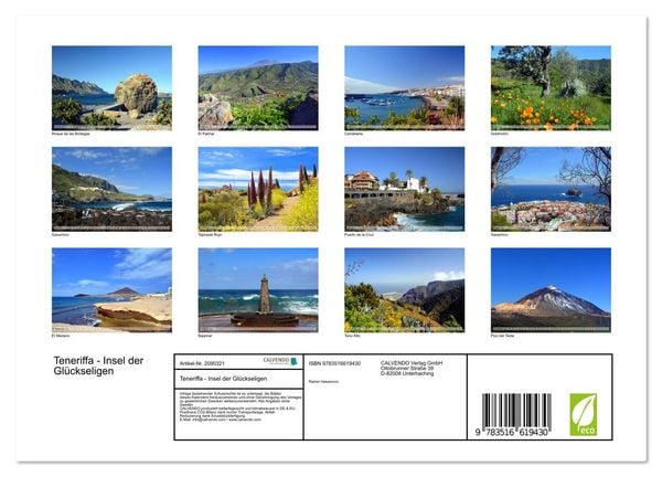 Produktbild: Teneriffa - Insel der Gl&uuml;ckseligen (Wandkalender 2026 DIN A4 quer), CALVENDO Monatskalender
