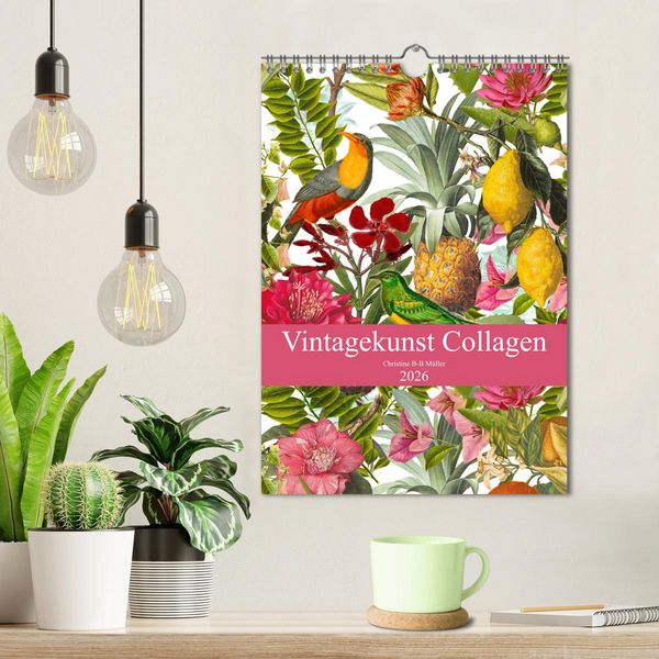Produktbild: Vintagekunst Collagen (Wandkalender 2026 DIN A4 hoch), CALVENDO Monatskalender