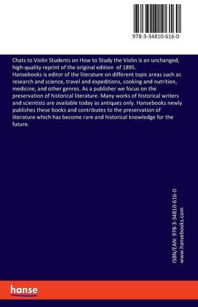 Produktbild: Chats to Violin Students on How to Study the Violin
