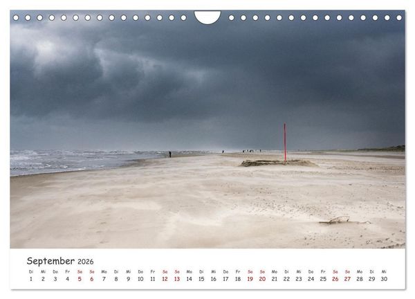 Produktbild: Nordsee, Meer, Strand und Wind (Wandkalender 2026 DIN A4 quer), CALVENDO Monatskalender