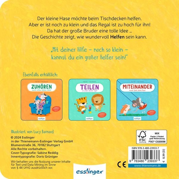 Produktbild: Helfen macht gro&szlig;, kleiner Hase!