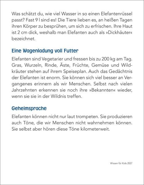 Produktbild: Wissen f&uuml;r Kids Tagesabrei&szlig;kalender 2027