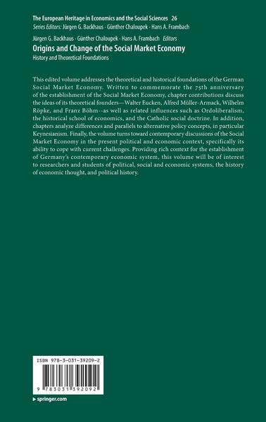 Produktbild: Origins and Change of the Social Market Economy