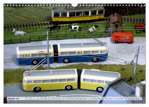 Produktbild: Trolley-Bus H0 (Wandkalender 2026 DIN A3 quer), CALVENDO Monatskalender