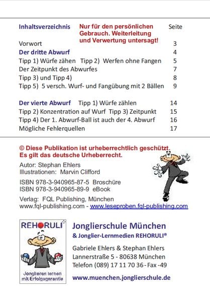 Produktbild: Jonglieren lernen f&uuml;r Anf&auml;nger (Brosch&uuml;re)