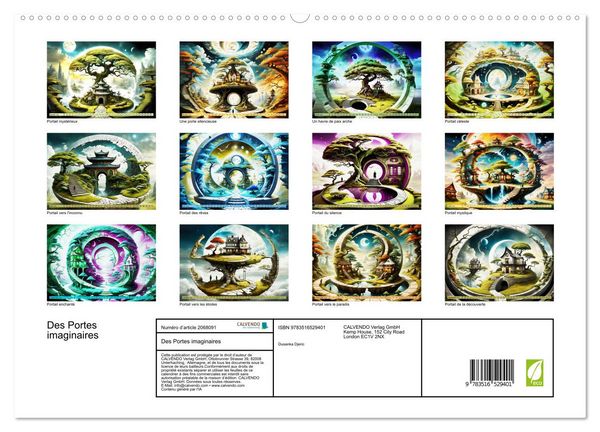 Produktbild: Des Portes imaginaires (Calendrier mural 2026 DIN A2 vertical) calendrier de bureau