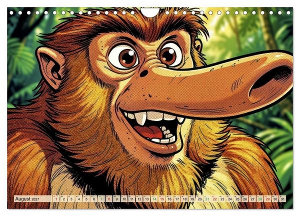 Produktbild: Lustige Nasenaffen - Comic (Wandkalender 2027 DIN A4 quer), CALVENDO Monatskalender