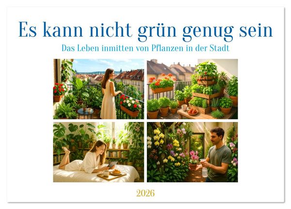 Produktbild: Es kann nicht gr&uuml;n genug sein (Wandkalender 2026 DIN A2 quer), CALVENDO Monatskalender