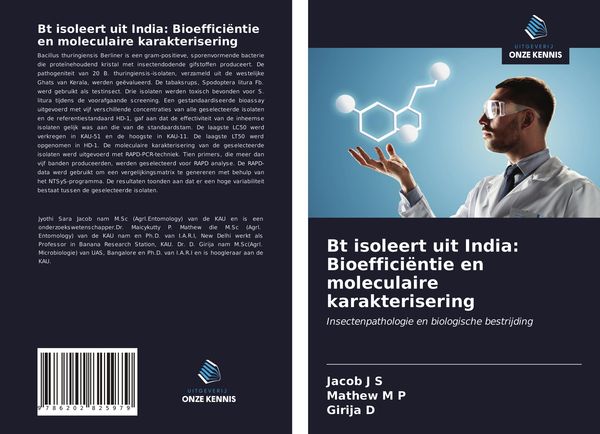 Produktbild: Bt isoleert uit India: Bioeffici&euml;ntie en moleculaire karakterisering