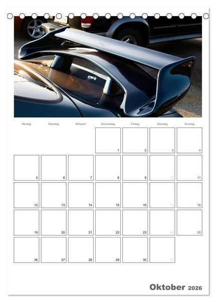 Produktbild: Tuning Power Planer (Tischkalender 2026 DIN A5 hoch), CALVENDO Monatskalender