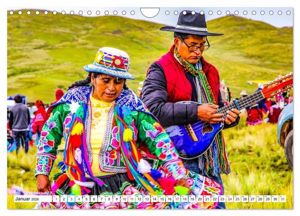 Produktbild: Traditionen und Feste im Hochland von Peru (Wandkalender 2026 DIN A4 quer), CALVENDO Monatskalender
