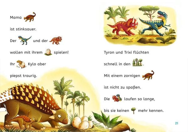 Produktbild: Leseprofis &ndash; Mit Bildern lesen lernen: Zwei Dinos wollen nach Hause, Erstes Lesen