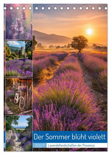 Produktbild: Der Sommer bl&uuml;ht violett (Tischkalender 2027 DIN A5 hoch), CALVENDO Monatskalender