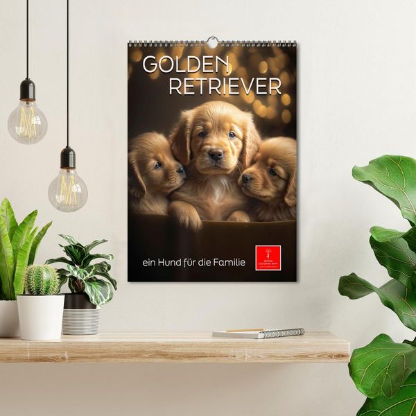 Produktbild: Golden Retriever - ein Hund f&uuml;r die Familie (Wandkalender 2026 DIN A3 hoch), CALVENDO Monatskalender