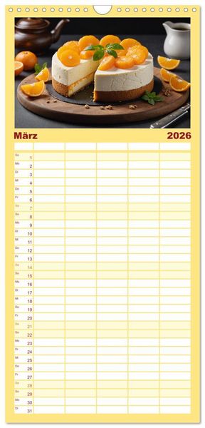 Produktbild: Familienplaner 2026 - Das Auge isst mit - S&uuml;&szlig;e Verf&uuml;hrung mit 5 Spalten (Wandkalender, 21 x 45 cm) CALVENDO