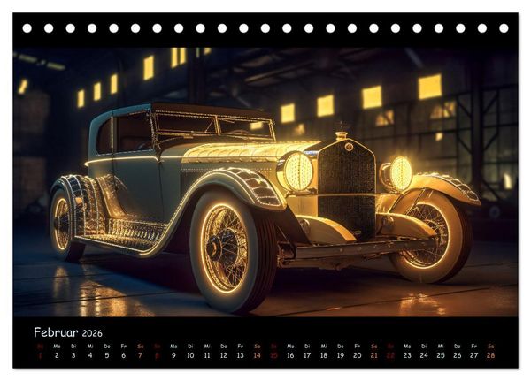 Produktbild: Surreale Oldtimer (Tischkalender 2026 DIN A5 quer), CALVENDO Monatskalender