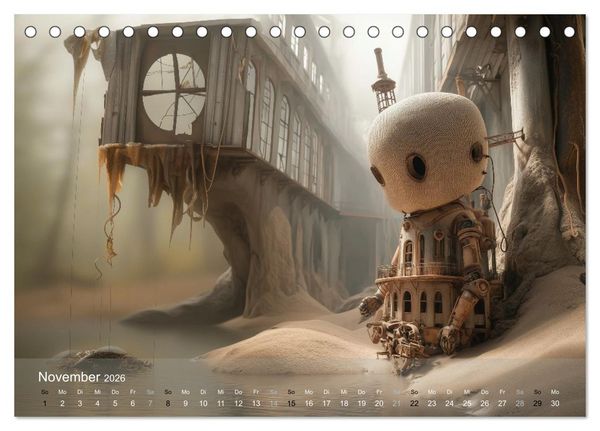 Produktbild: Die Melancholie der kleinen Roboter (Tischkalender 2026 DIN A5 quer), CALVENDO Monatskalender