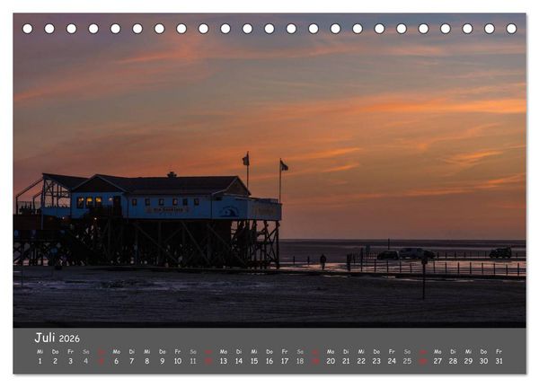 Produktbild: Mein St.Peter-Ording (Tischkalender 2026 DIN A5 quer), CALVENDO Monatskalender