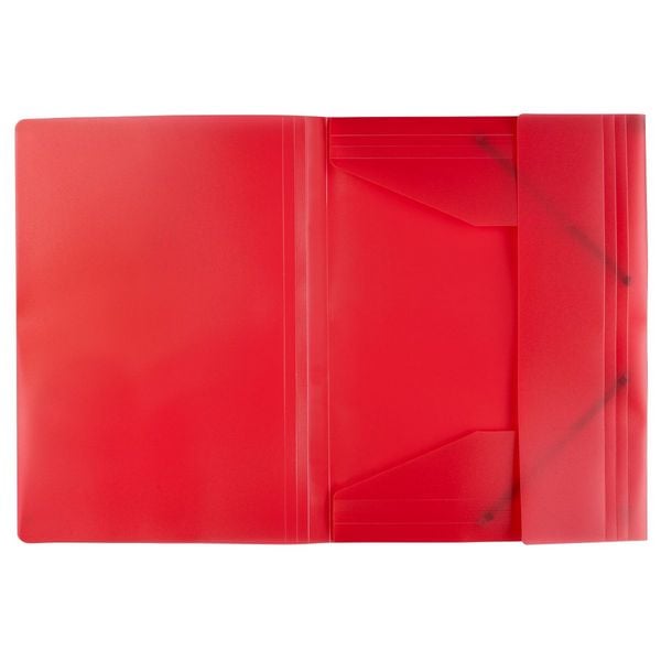 Produktbild: Idena Sammelmappe PP mit Gummizug transluzent rot DIN A4