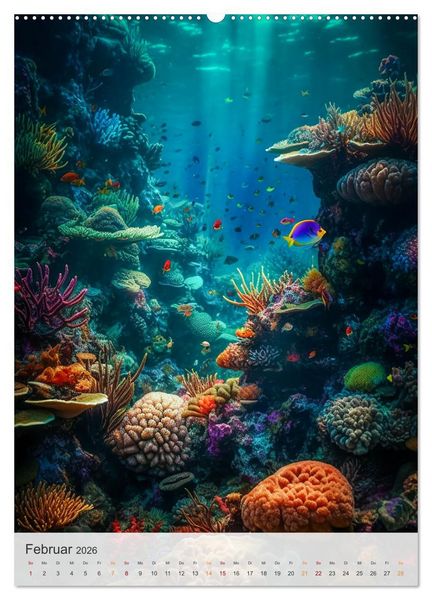 Produktbild: Fantastische Unterwasserwelt (hochwertiger Premium Wandkalender 2026 DIN A2 hoch), Kunstdruck in Hochglanz