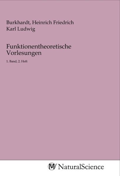 Produktbild: Funktionentheoretische Vorlesungen