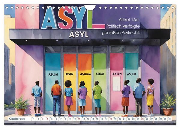 Produktbild: Unsere Grundrechte (Wandkalender 2026 DIN A4 quer), CALVENDO Monatskalender