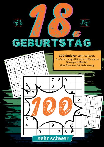 18. Geburtstag- Sudoku Geschenkbuch, Taschenbuch von Geburtstage mit Sudoku, Tredition, 9783384192288