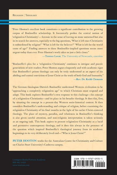 Produktbild: Bonhoeffer's Religionless Christianity in Its Christological Context