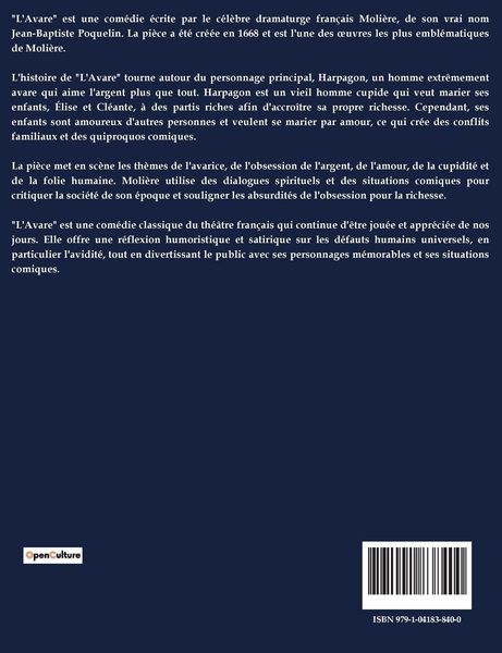 Produktbild: L'Avare