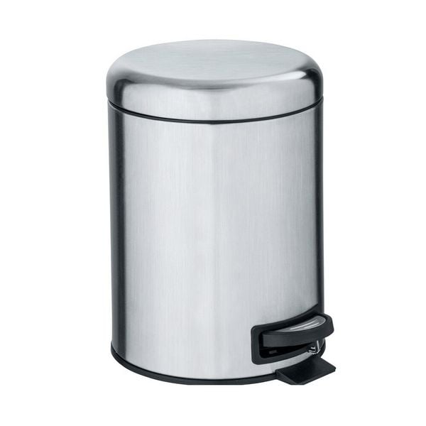 Produktbild: Kosmetik Treteimer Mod. Leman Edelstahl Matt 5L, mit herausnehmbarem Einsatz