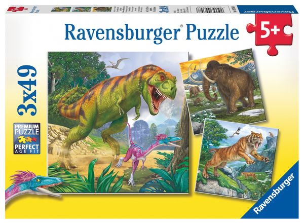 Puzzle Ravensburger Herrscher der Urzeit 3 X 49 Teile