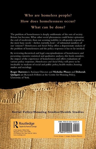 Produktbild: Homelessness and Social Policy