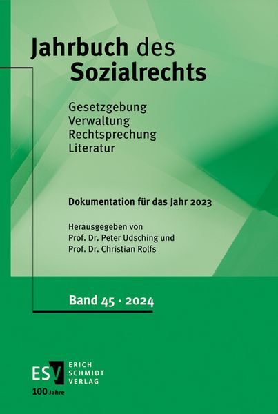Produktbild: Jahrbuch des Sozialrechts (der Gegenwart). Gesetzgebung - Verwaltung... / Jahrbuch des Sozialrechts - - Dokumentation f&uuml;r das Jahr 2023