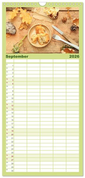 Produktbild: Familienplaner 2026 - K&ouml;stliche Waldpilze mit 5 Spalten (Wandkalender, 21 x 45 cm) CALVENDO