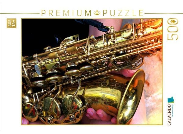 CALVENDO Puzzle Altsaxophon Closeup | 500 Teile Lege-Größe 48 × 36 cm Foto-Puzzle für Erwachsene