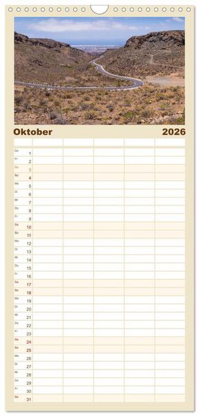 Produktbild: Familienplaner 2026 - Gran Canaria - Extrabreite Landschaften mit 5 Spalten (Wandkalender, 21 x 45 cm) CALVENDO