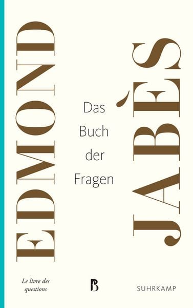 Das Buch der Fragen, Taschenbuch von Edmond Jabès, Suhrkamp, 9783518469880