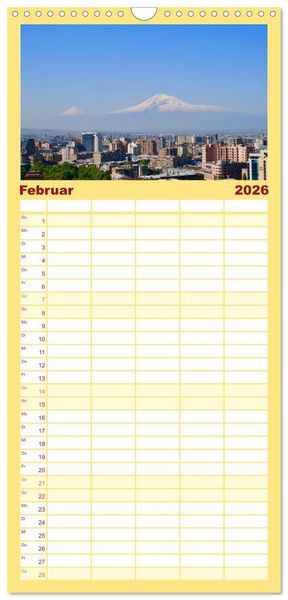 Produktbild: Familienplaner 2026 - Armenien - Ein wundersch&ouml;nes Naturerlebnis. mit 5 Spalten (Wandkalender, 21 x 45 cm) CALVENDO