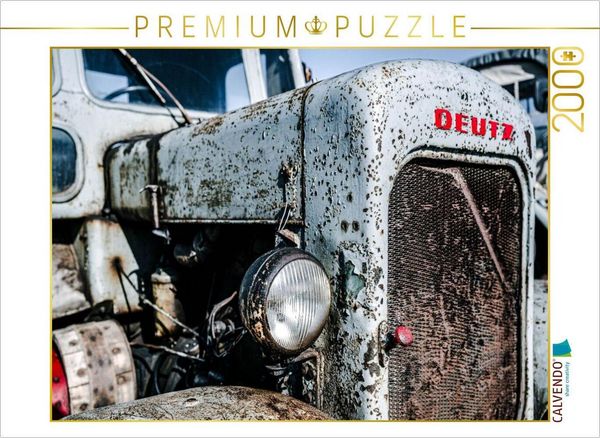 CALVENDO Puzzle Ein Traktor mit Geschichte | 2000 Teile Lege-Größe 90 × 67 cm Foto-Puzzle für glückliche Stunden