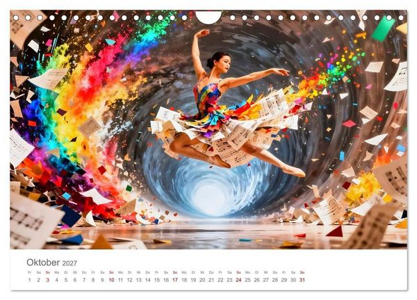 Produktbild: Tanz durch Traumwelten - Fantastische T&auml;nzerinnen in surrealen Klangr&auml;umen (Wandkalender 2027 DIN A4 quer), CALVENDO Monatskalender