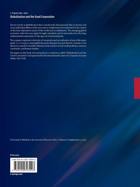 Produktbild: Globalization and the Good Corporation