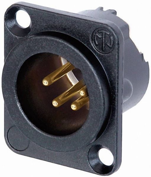 Produktbild: Neutrik NC4MD-LX-B XLR-Steckverbinder Flanschstecker, Kontakte gerade Polzahl: 4 Schwarz 1St.