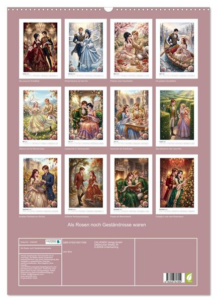Produktbild: Als Rosen noch Gest&auml;ndnisse waren (Wandkalender 2027 DIN A2 hoch), CALVENDO Monatskalender