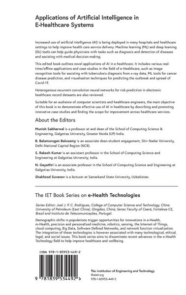 Produktbild: Applications of Artificial Intelligence in E-Healthcare Systems