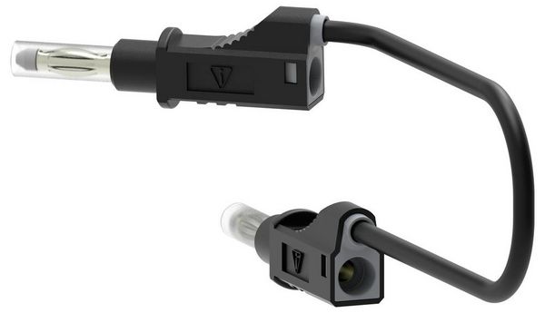 Produktbild: Electro PJP 2214/600V-CD1-50N Messleitung Bananenstecker 50cm Schwarz 1St.