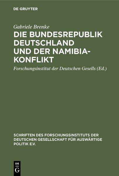 Produktbild: Die Bundesrepublik Deutschland und der Namibia-Konflikt