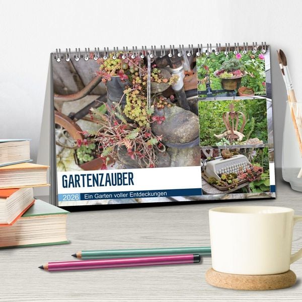Produktbild: Gartenzauber (Tischkalender 2026 DIN A5 quer), CALVENDO Monatskalender